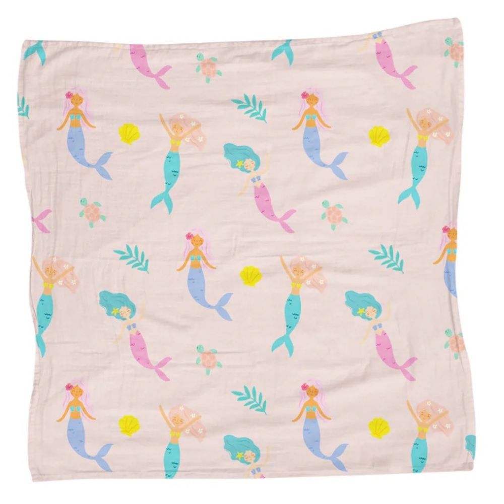 Keiki Kona Mermaid Dreams Muslin Blanket NWT